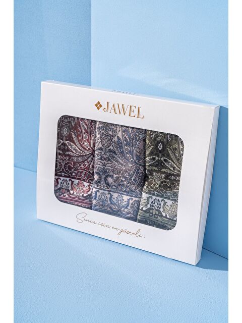 Jawel Kadın Nysa Soft Şal Paketi (İndigo-Bordo-Haki) - S000384848-23173