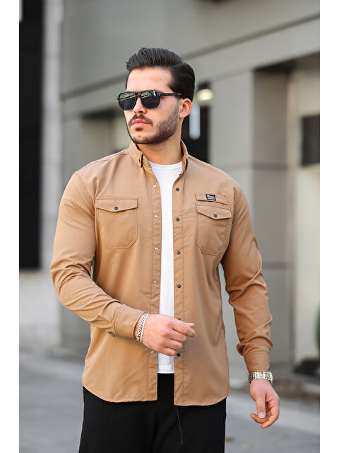 Comstar Erkek Çift Cep Paraşüt Kumaş Gömlek - S000320133-14955