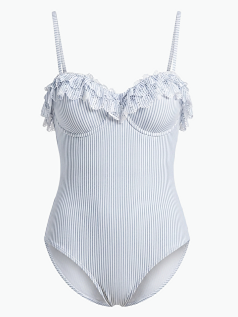 Katia And Bony Kadın Frill Wave Mayo Mavi