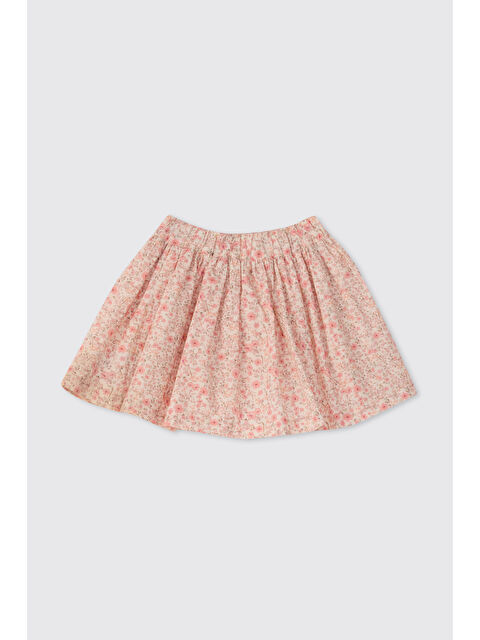 Panço Kız Bebek Çiçek Desenli Ekru Etek - S000526027-19965