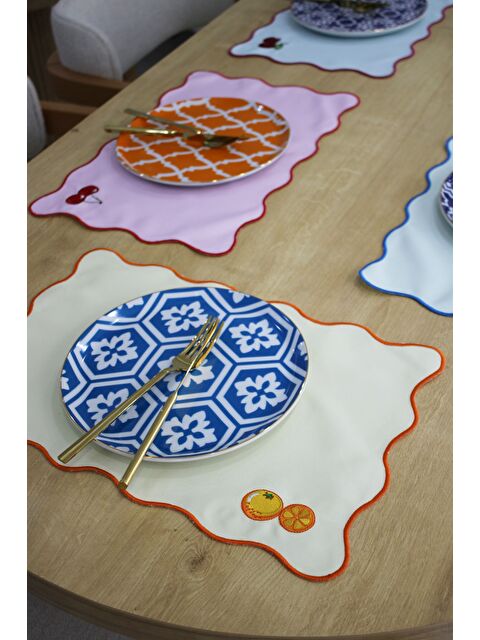 Asdiva Juvi Portakal Nakış Detaylı Amerikan Servis 30x45 cm - Turuncu Tasarım - S000423651-37462