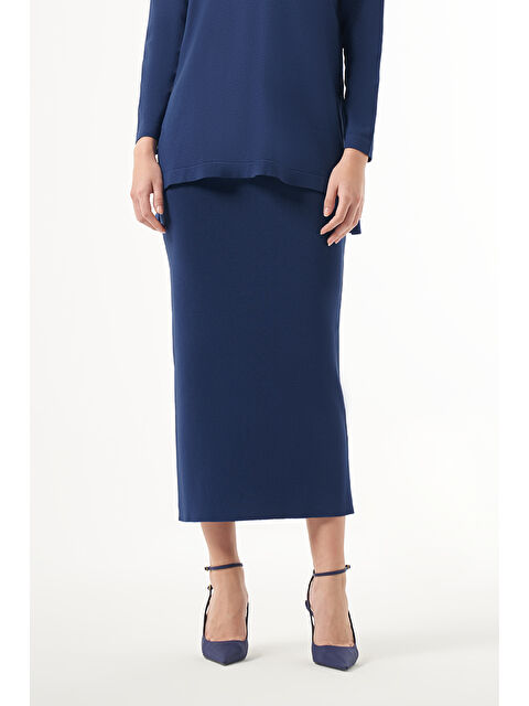 Nuss Merserize Çelik Örme Etek 013 Lacivert - S000368570-21164