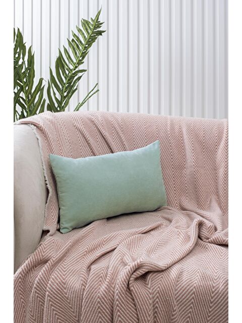 Asdiva Panoroma Süet Dokulu Düz Punch (Panç) İçin Uygun Mint Yeşili 30x50 Dekoratif Kırlent Kılıfı - S000451622-1180