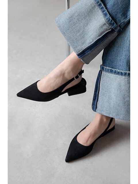 Straswans Jesse Kadın Topuklu Süet Ayakkabı Siyah