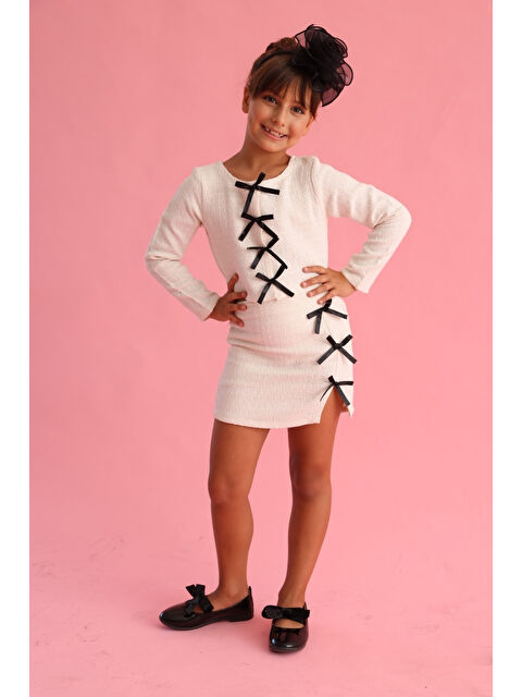 Le Mabelle Krem  Fiyonk Detaylı Kız Çocuk Etek Ceket Takım - Silvana - S000492900-19966