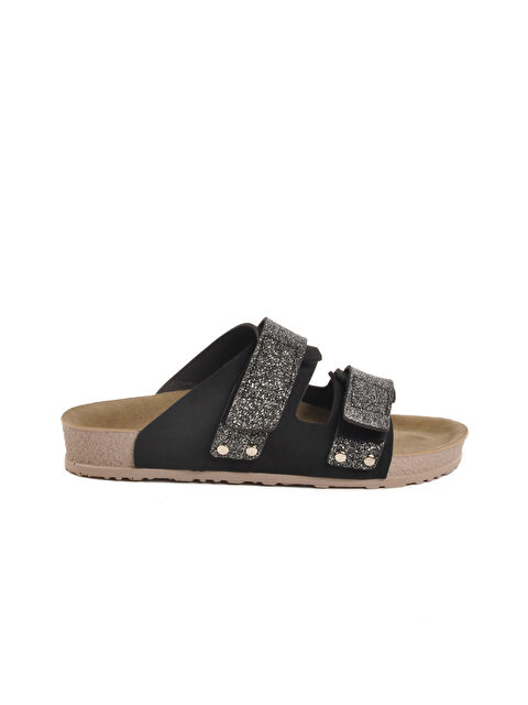 Ayakmod Siyah Hafif Cırtlı Kadın Terlik 20-009 Z - S000399522-19351