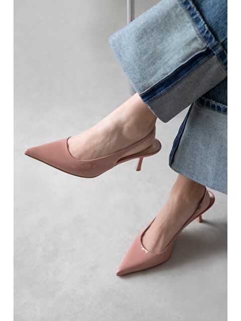 Straswans Raye Kadın Topuklu Rugan Ayakkabı Somon