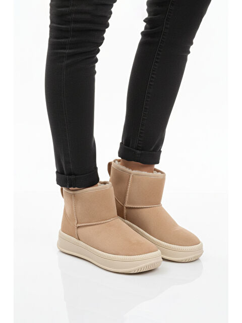 Ayakmod Vizon Nubuk Kürklü Soğuğa Dirençli Kaymaz Kadın Bot 25001 Z - S000478496-26429