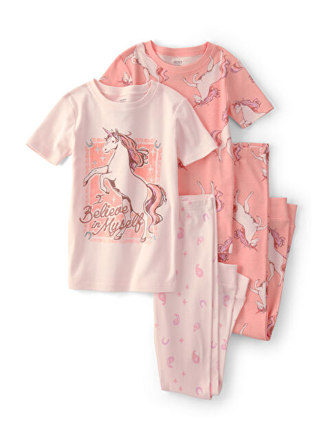 Carter's Kız Çocuk Pijama Set 6 Yaş-8 Yaş Çok Renkli