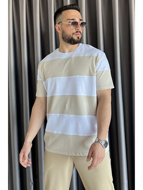 Mishar İtalia Bisiklet Yaka Parçalı Erkek Tişört - S000372974-20063