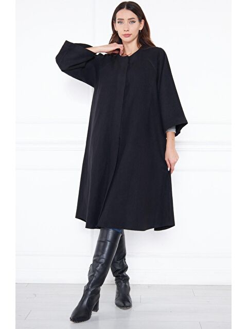 Comstar Kadın Oversize Uzun Kol Kaşe Panço - S000266656-19351