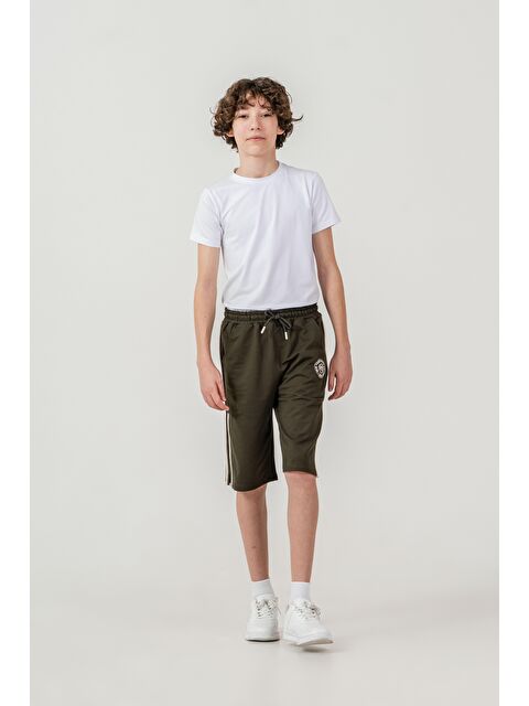 Mışıl Kids New York State College Baskılı Yanlar Biye Şeritli Erkek Çocuk Şort - S000513691-18547