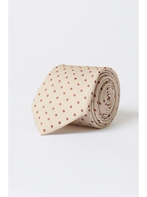 Altınyıldız Classics Erkek Bej Desenli Bej Kravat - S000413969-19928