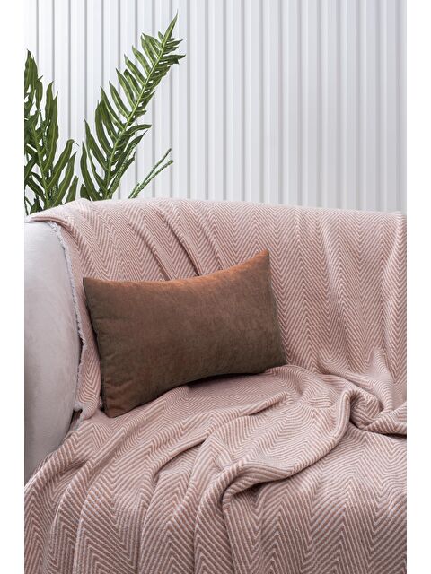 Asdiva Panoroma Süet Dokulu Düz Punch (Panç) İçin Uygun Koyu Kahverengi 30x50 Dekoratif Kırlent Kılıfı - S000451622-19291