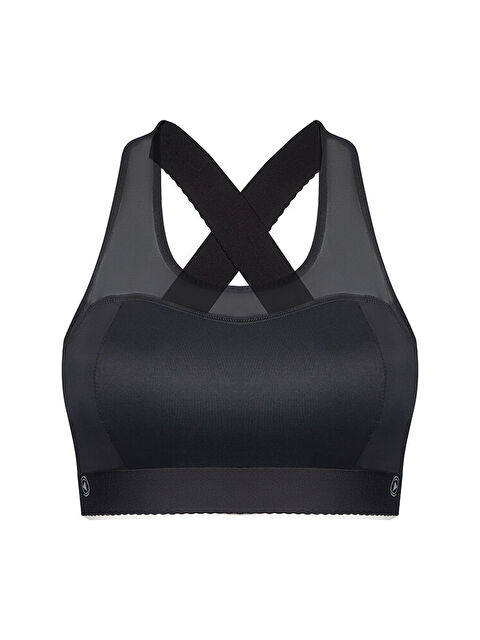 LOYA Siyah Fitness Tül File Sporcu Büstiyer - S000472430-19351