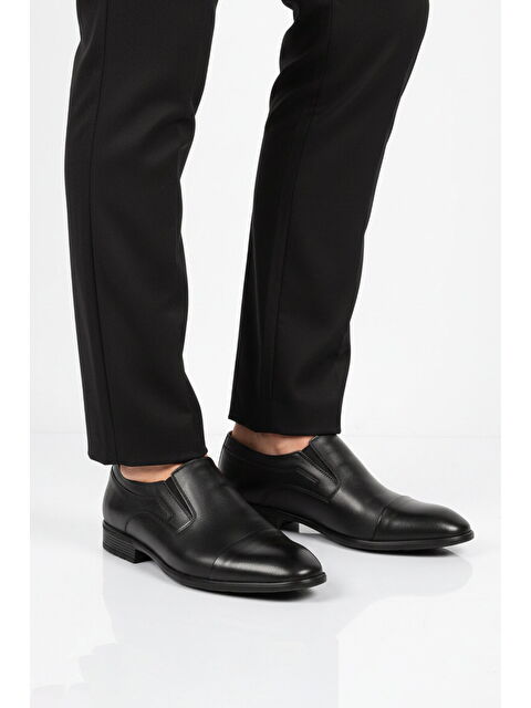 Ayakmod Premium Siyah Hakiki Deri Erkek Klasik Ayakkabı 696 M