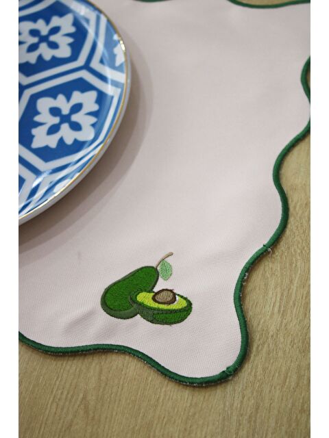 Asdiva Juvi Avakado Nakış Detaylı Amerikan Servis 30x45 cm - Yeşil Tasarım - S000423651-17346