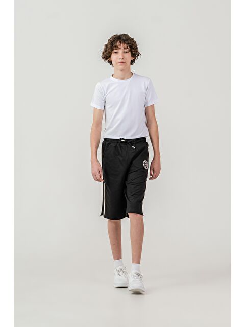 Mışıl Kids New York State College Baskılı Yanlar Biye Şeritli Erkek Çocuk Şort - S000513691-19351