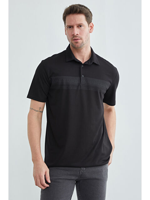 Fullamoda Desenli Düğmeli Polo Yaka Tişört - S000516491-19351