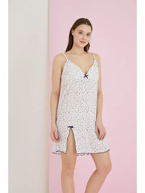 Elitol Viskon İnce Askılı Elbise 7074-3 - S000389442-28