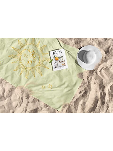 Asdiva Güneş Desen Dijital Baskı Plaj Havlusu 75x150 - S000375569-37245