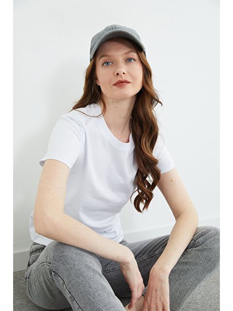 Fullamoda Basic Bisiklet Yaka Tişört - S000511597-20063