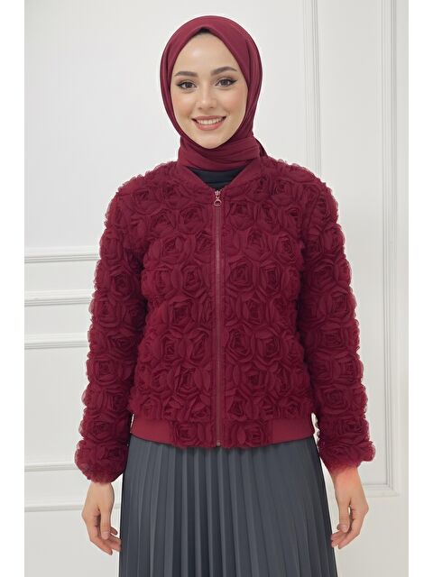 Tofisa Güllü Tül Mont Bordo - 28026-BORDO - S000474595-19951