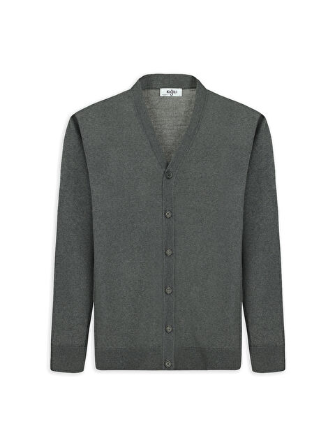 Kiğılı V Yaka Düğmeli Yünlü Örme Triko Hırka - S000435995-29666