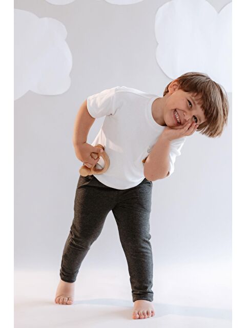 C&City Erkek Çocuk Düz Paça Eşofman Altı 762 Antrasit - S000497792-29666