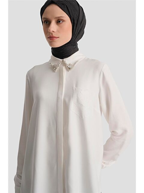 ARMİNE Cep Detaylı Tunik Beyaz - S000508234-20063