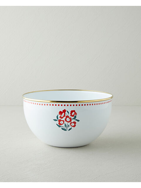 English Home Bright Parade Emaye Karıştırma Kabı 4 Lt Kırmızı - Beyaz - S000531137-37325