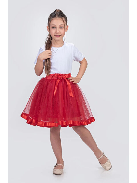 Myhanne Beli Lastikli Tüllü Kız Çoçuk Etek 6999 - S000369794-20045