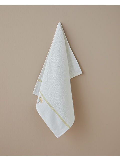 English Home Daisy Bouquet Pamuk Nakışlı Yüz Havlusu 50x80 cm Ekru - S000531139-19965