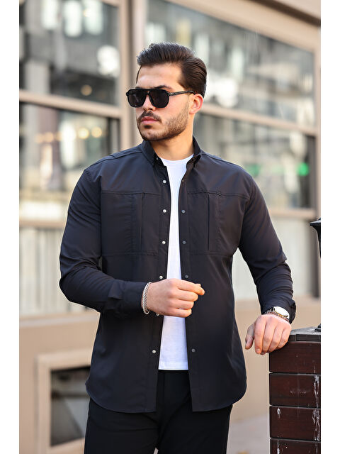 Comstar Erkek Gizli Cep Paraşüt Kumaş Gömlek - S000320134-19351