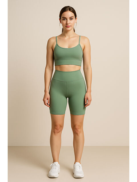 Hnx Yüksek Bel Toparlayıcı Kadın Spor Kısa Tayt - S000373096-29460