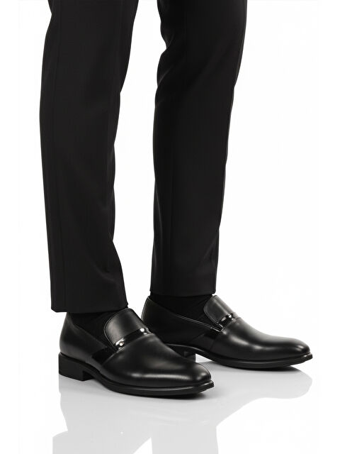 Ayakmod Siyah Hakiki Deri Erkek Klasik Ayakkabı 02213 M - S000494635-19351