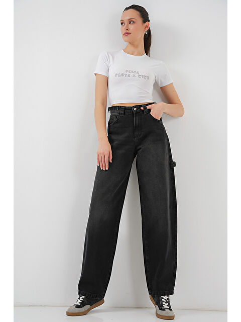 Bigdart Kadın Yüksek Bel Jean Pantolon 6701   Siyah - S000353402-19351
