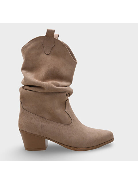 Capone Outfitters West Süet Çekmeli Kadın Kovboy Bot - S000296517-26429