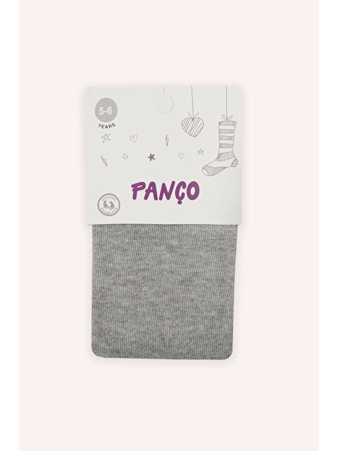 Panço Kız Çocuk Pamuklu Gri Külotlu Çorap - S000525868-20600