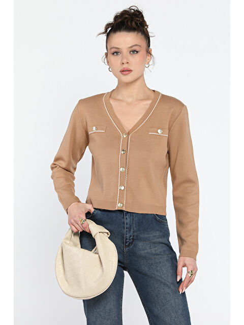 Gülseli Kadın Kısa Triko Hırka - S000289886-19928