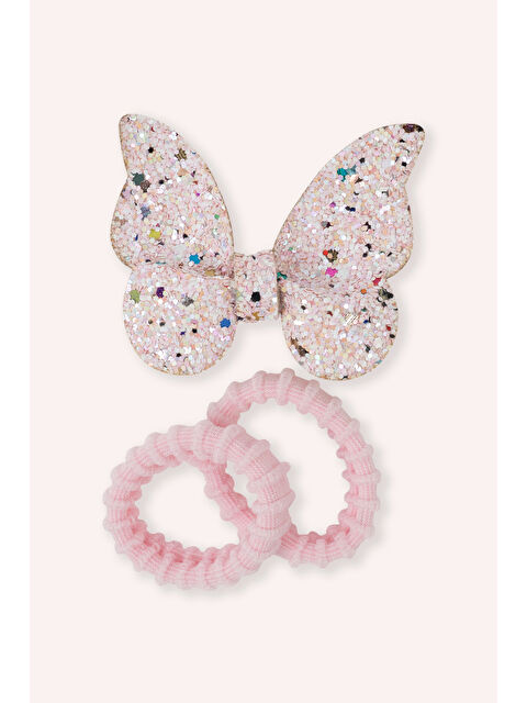 Panço Kız Çocuk Glitterlı Pembe Toka Seti - S000526034-20024