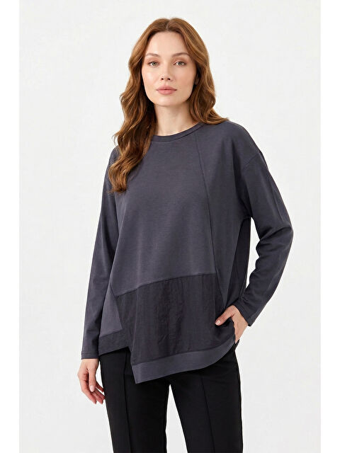 Remsa Uzun Kollu Bambu Bluz 132 Lacivert