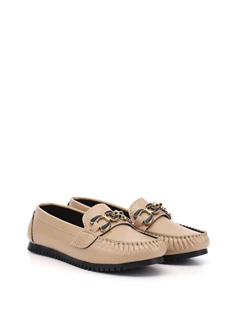 GÖNDERİ(R) Kadın BEJ Düz Taban Tokalı Babet - S000531104-19928