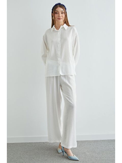 Fullamoda Basic Düğmeli Salaş Krinkıl 2 Li Takım - S000501508-20063