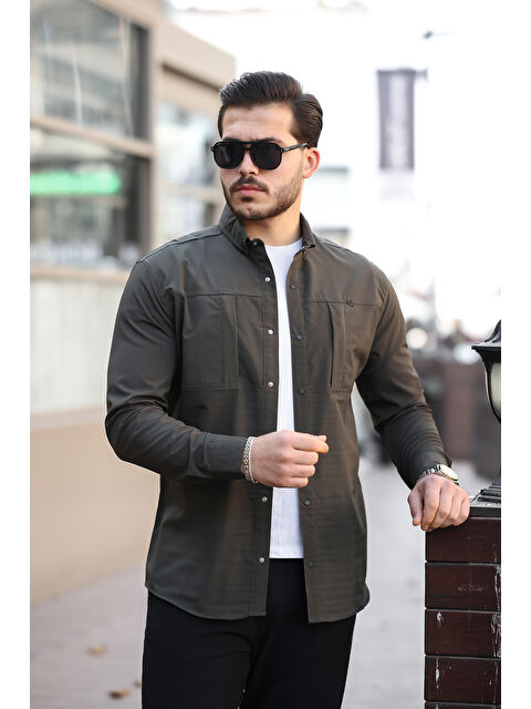 Comstar Erkek Gizli Cep Paraşüt Kumaş Gömlek - S000320134-18547