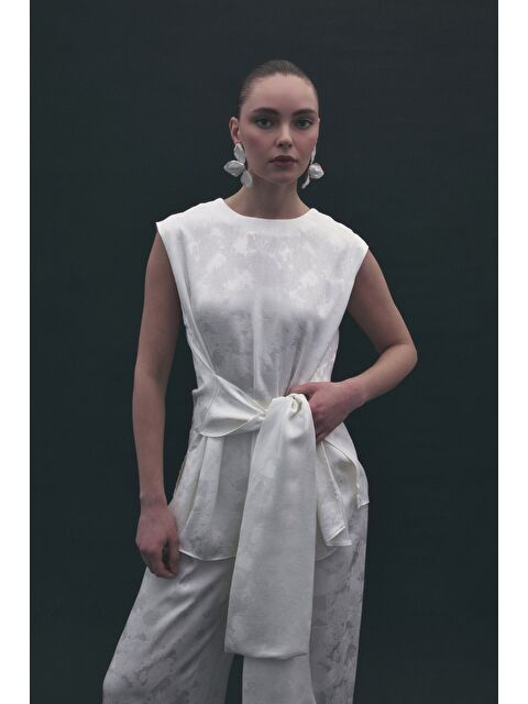 SATEEN Camila Bluz - Ekru - S000526958-19965