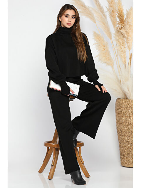 Gülseli Crop Kazak Pantolon Triko İkili Takım - S000332259-19351