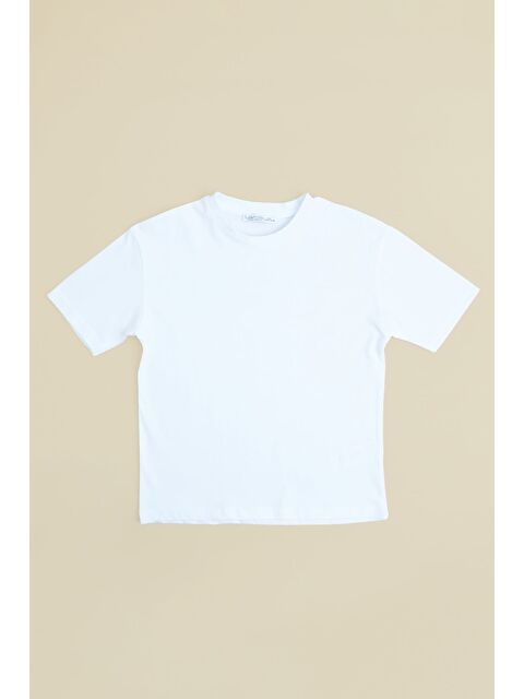 Fullamoda Arkası Yazı Baskılı Oversize Erkek Çocuk Tişört - S000532066-20063