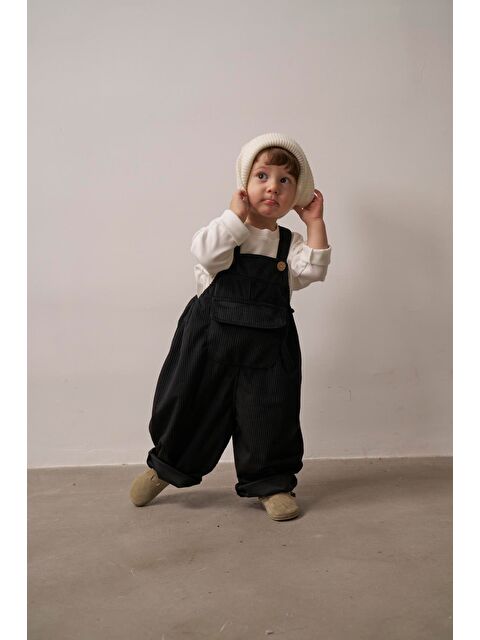 Oh La La Koala For Little Ones Siyah Childhood Velvet Çocuk Salopet Tulum - S000487889-19351