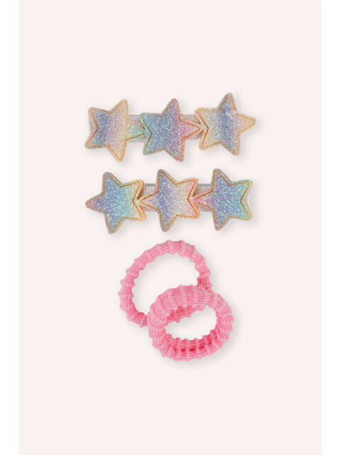 Panço Kız Çocuk Yıldız Detaylı Toka Seti - S000526037-23173